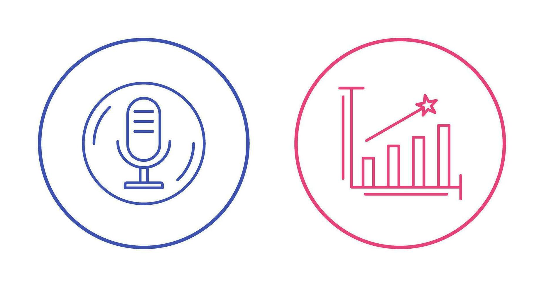 Microphone and Line Bars Icon vector