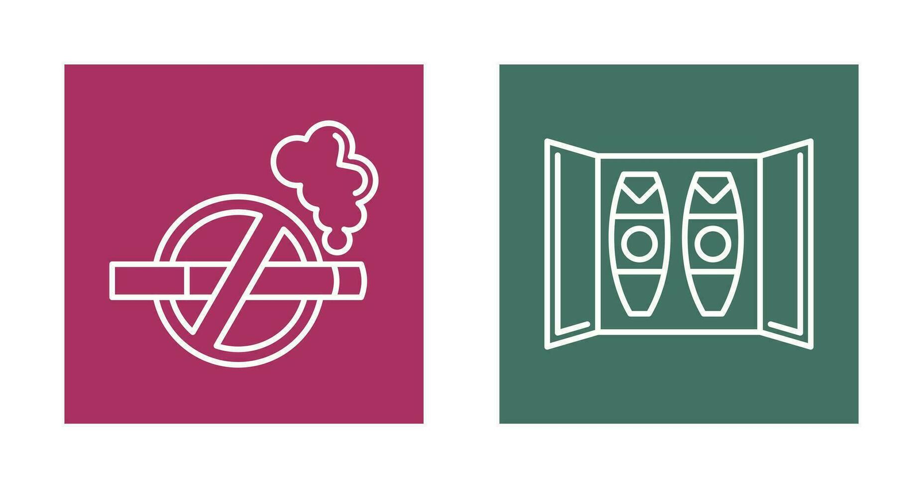Cigar Box and No Tobacco Icon vector