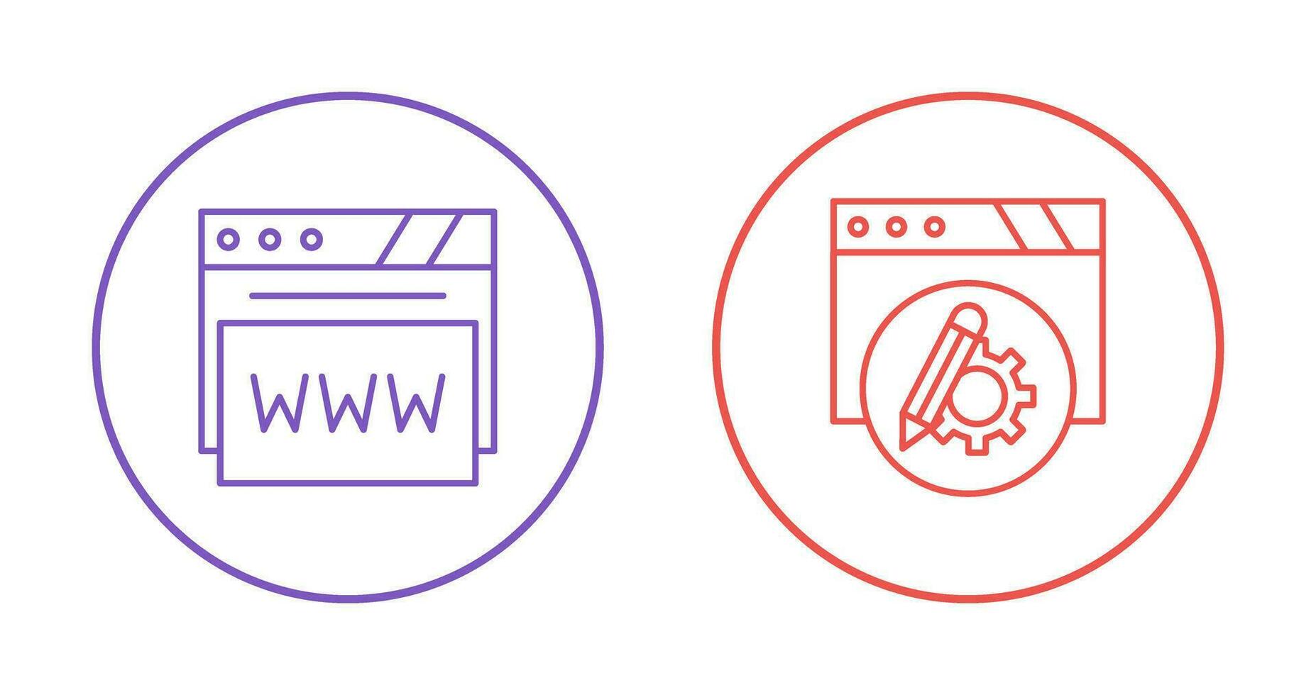 Setting and Web Browser Icon vector