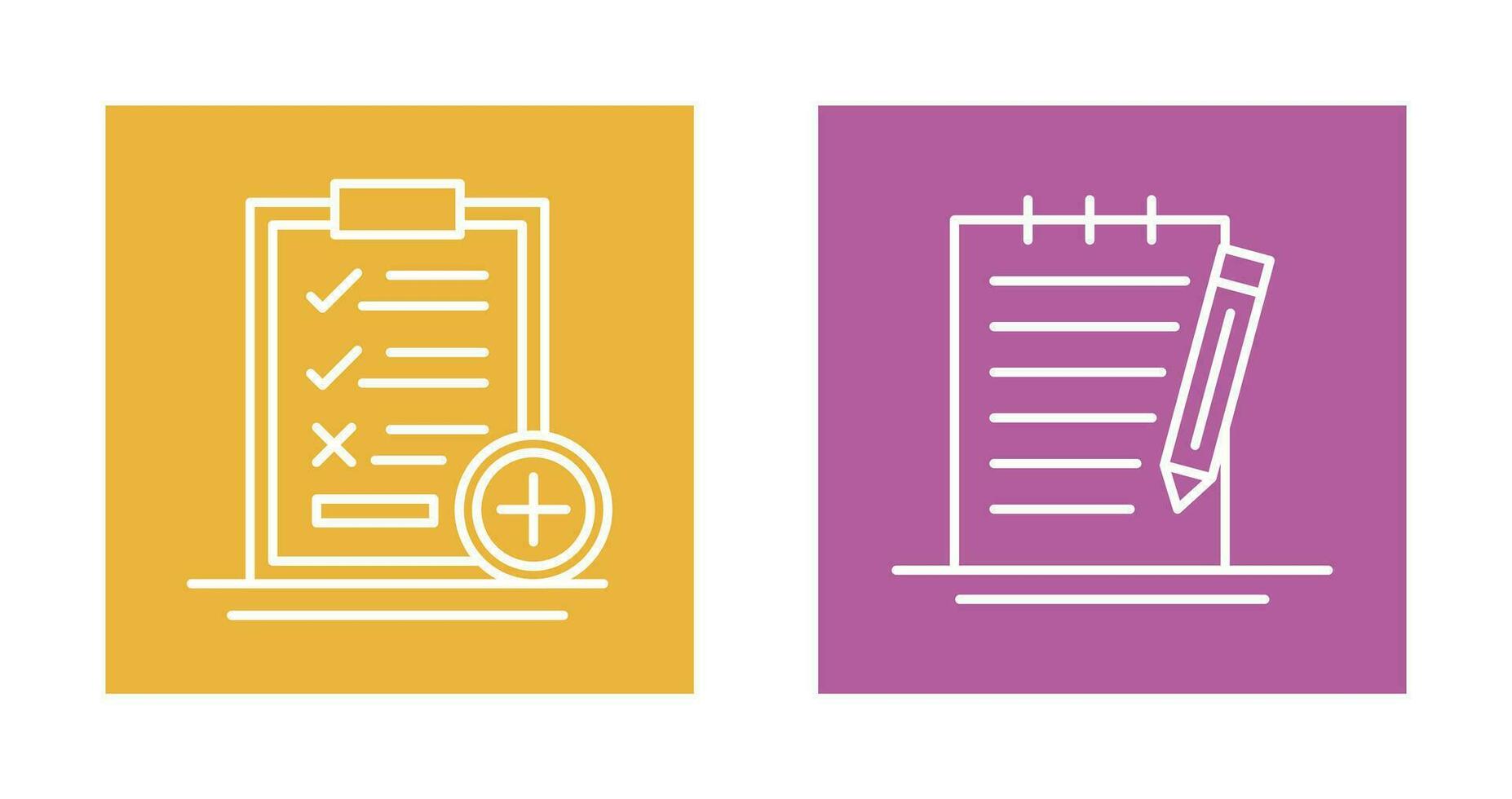 Medical Examination List and Check Up List Icon vector