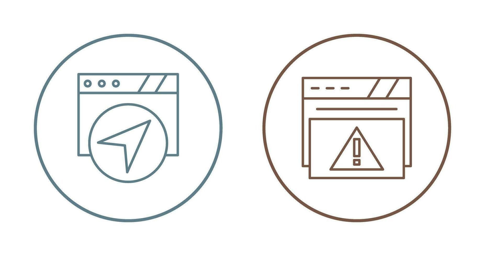 Navigation and Alert Icon vector