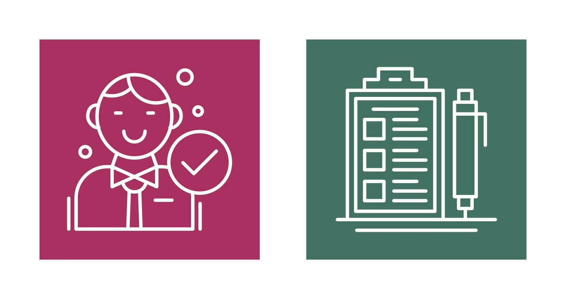 Hire and Check List Icon vector