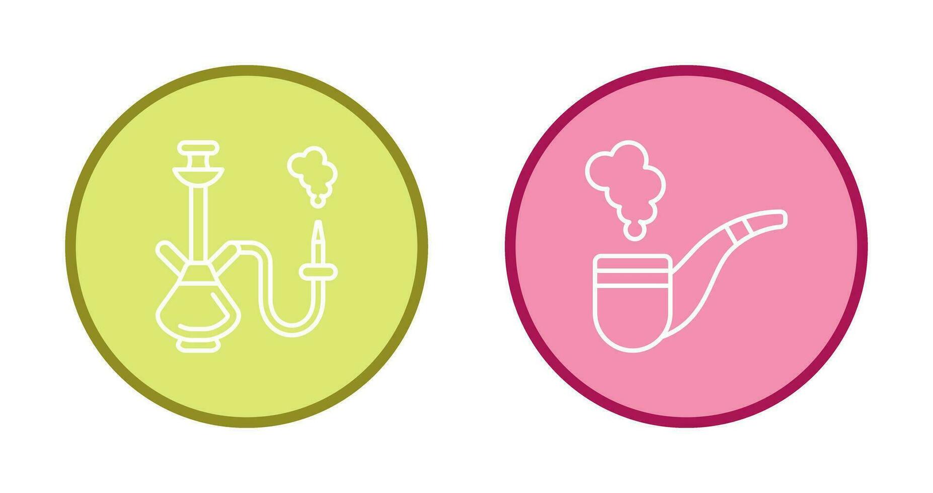 Hookah and Smoke Pipe Icon vector