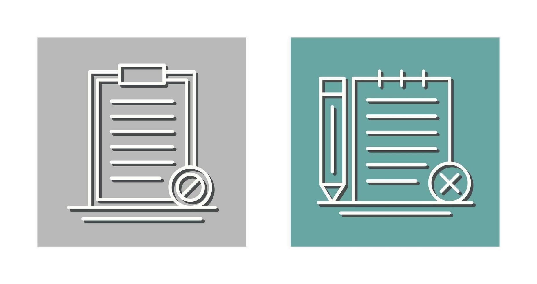 Prohibition and Unchecked Notes Icon vector