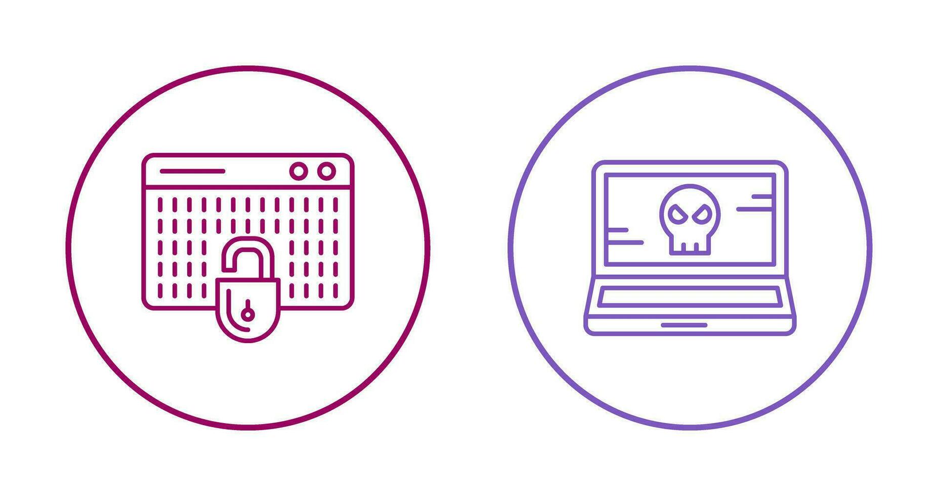 Hacking and Laptop Icon vector