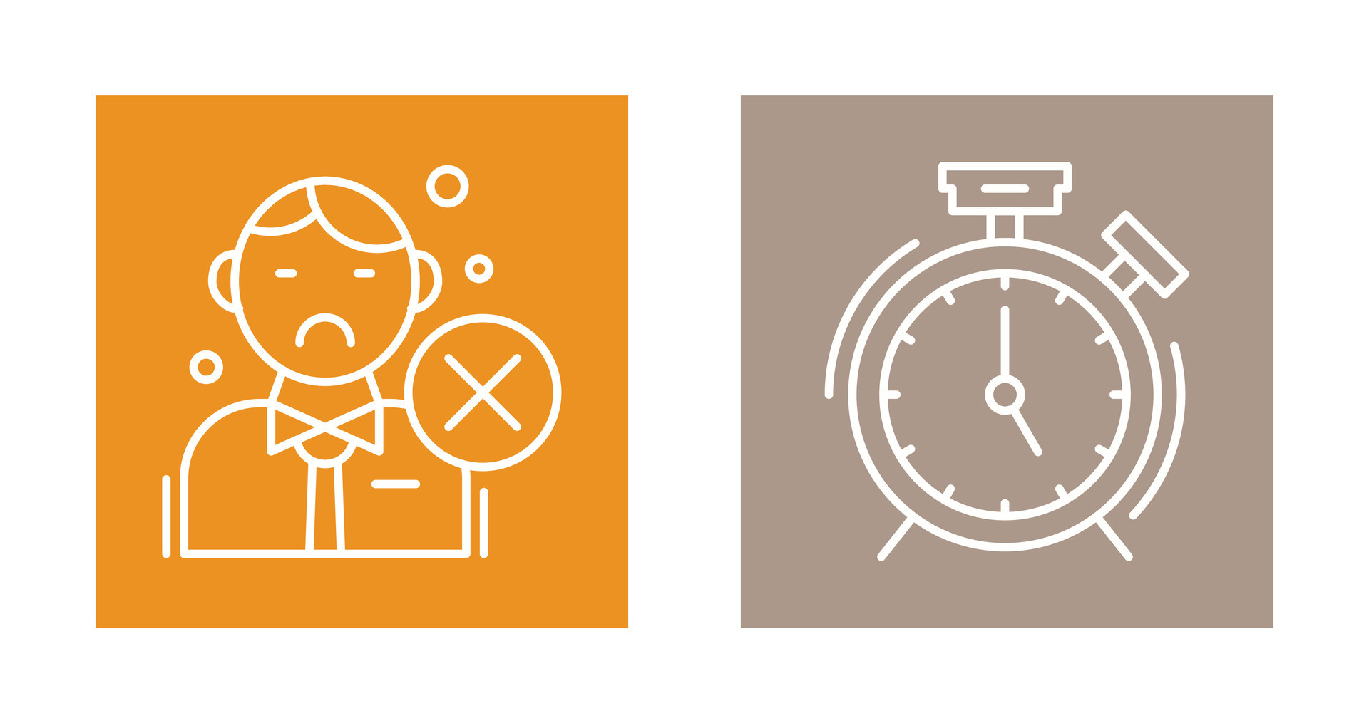 Rejected and Alarm Clock Icon 33201510 Vector Art at Vecteezy
