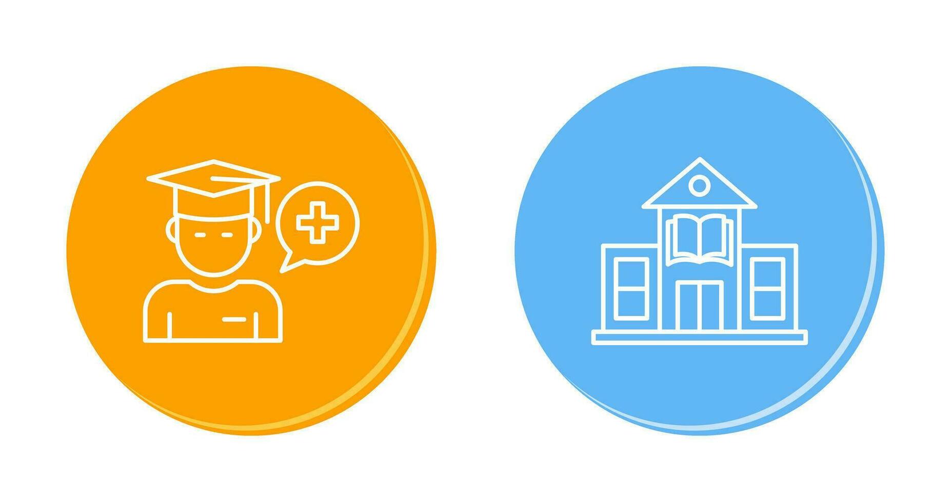 Medicine Faculty and Library Building Icon vector