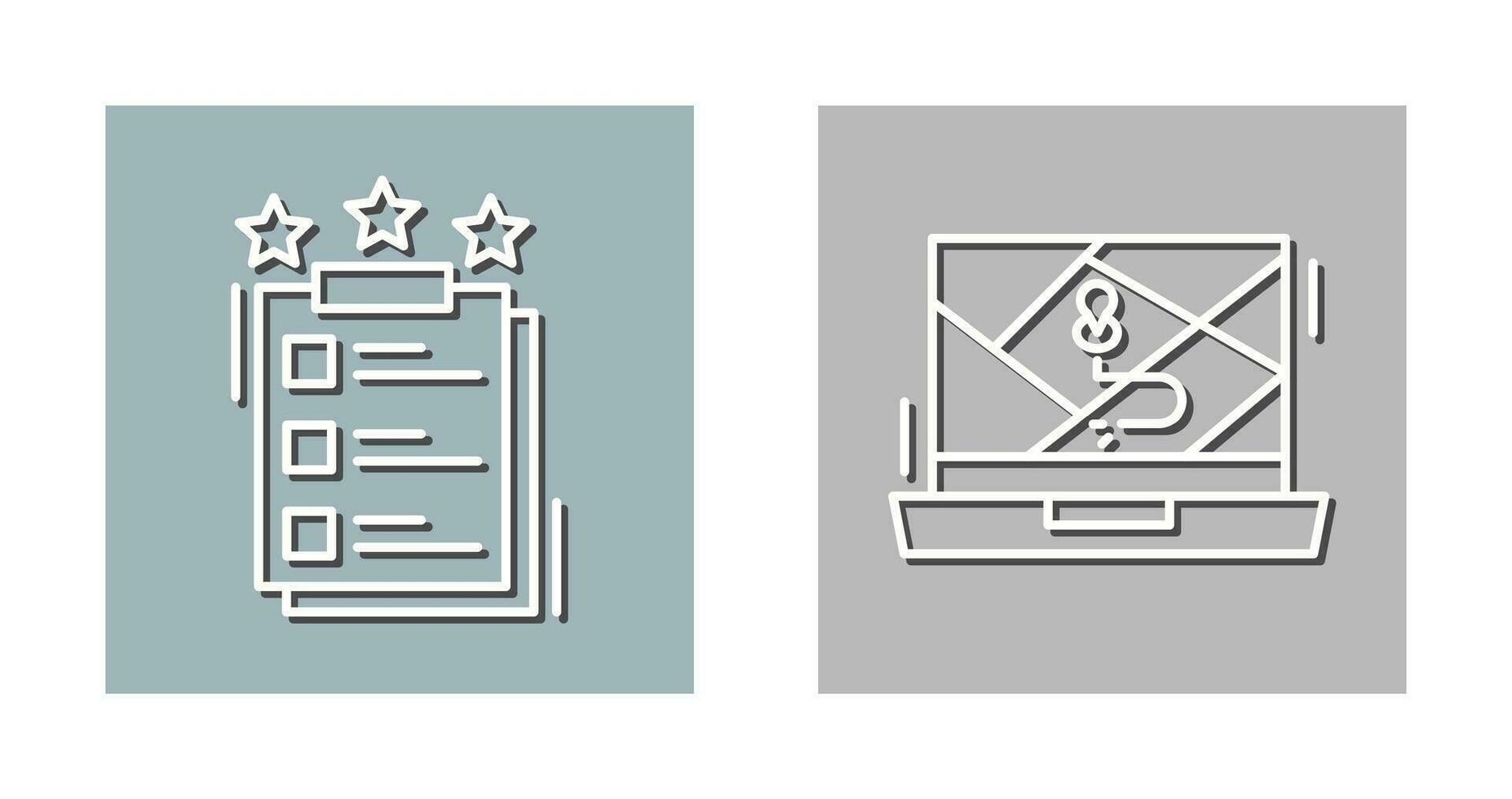 Project Features and Google Map Icon vector