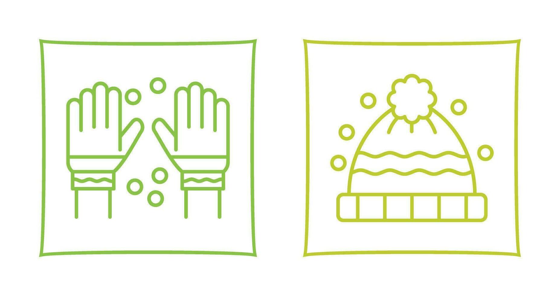 Winter Gloves and Winter Hat Icon vector