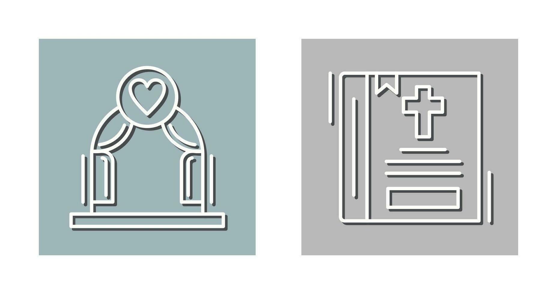 Arch and Bible  Icon vector