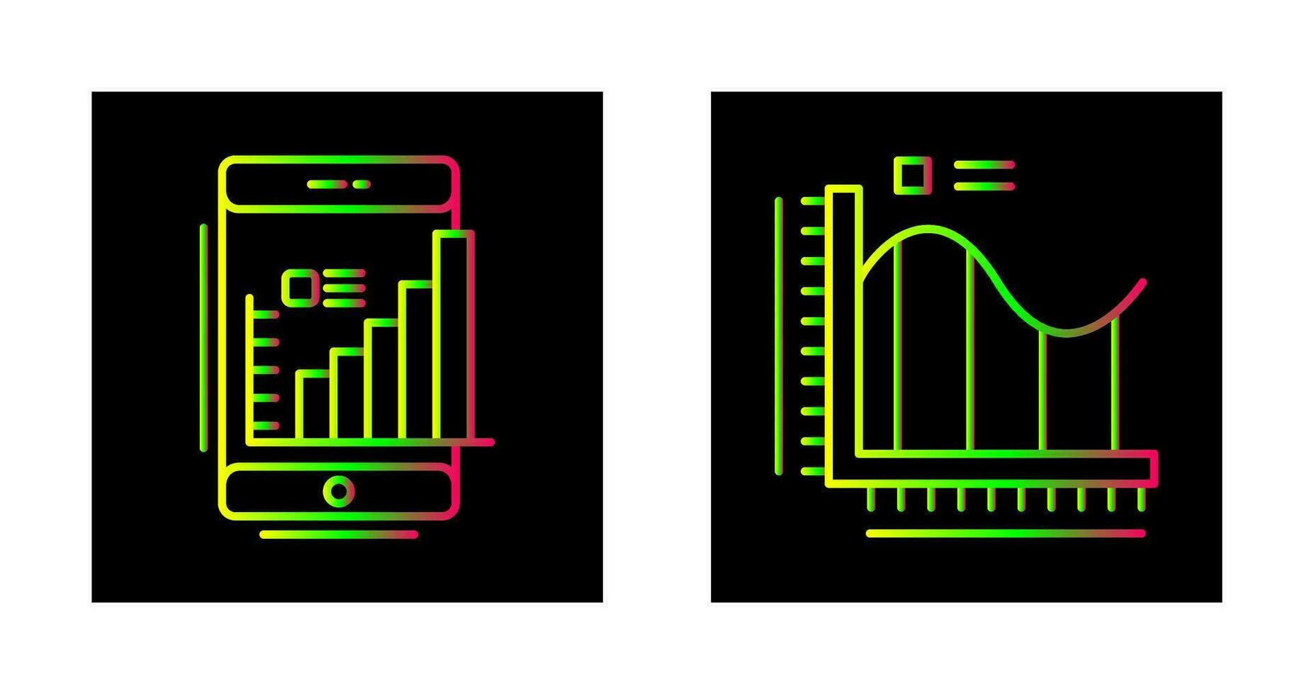 Mobile and Bar Chart Icon vector