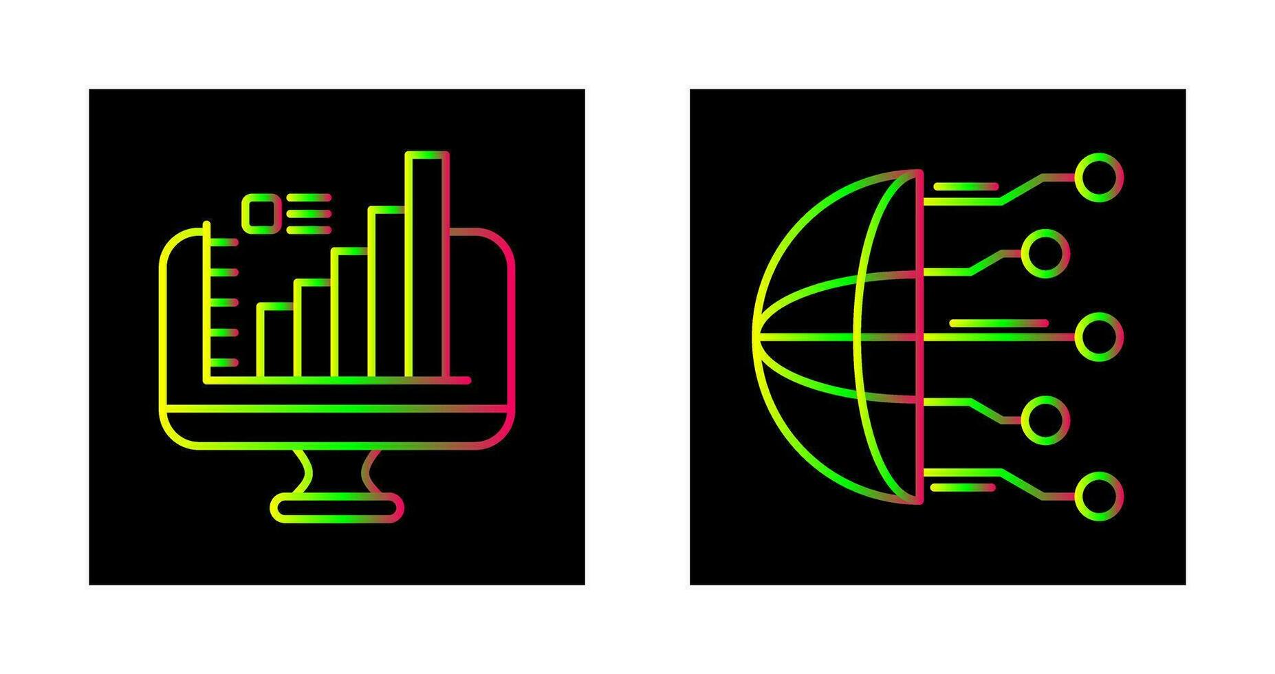 Monitor and Network Icon vector