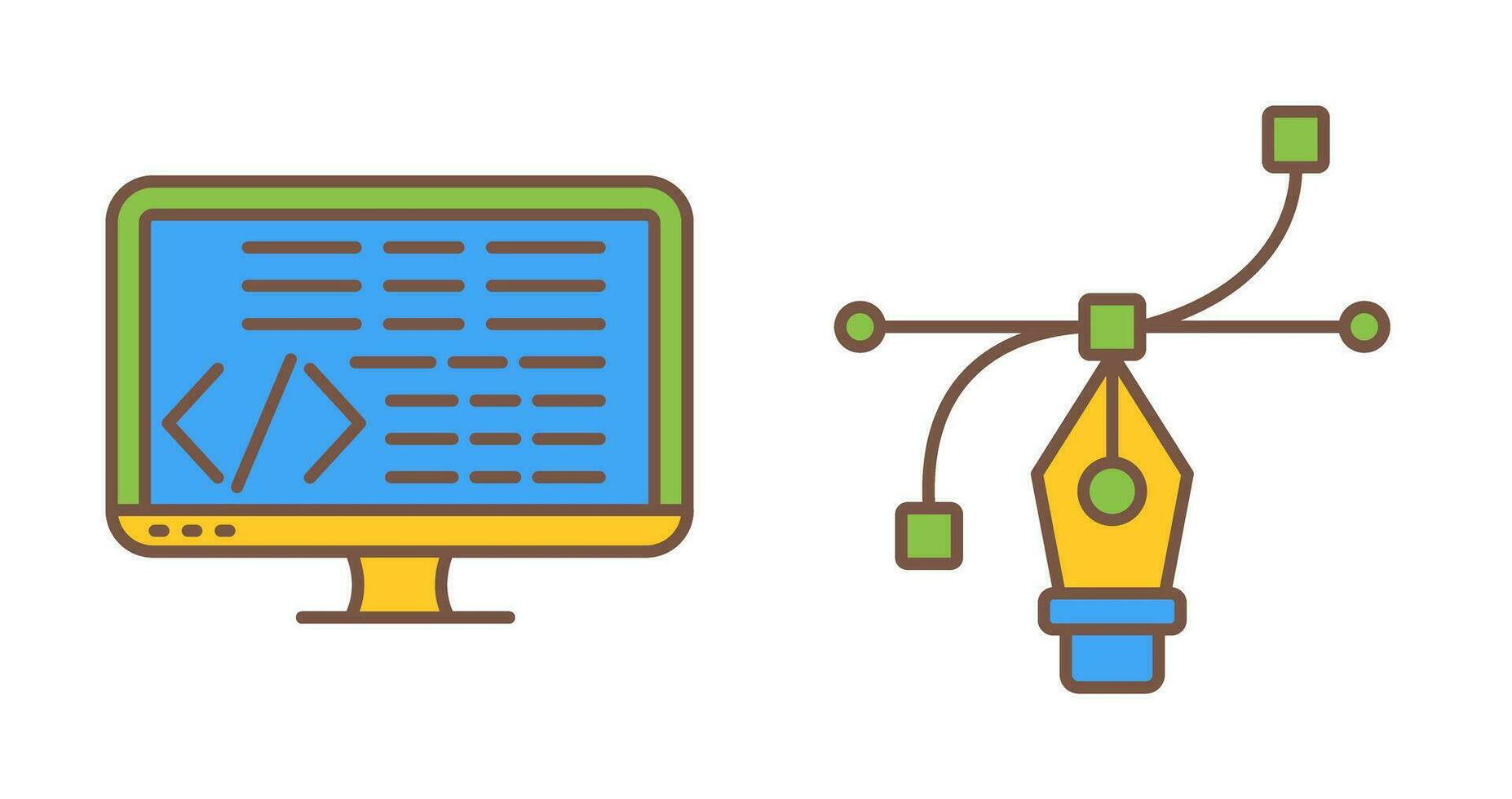 Coding and Vector Icon