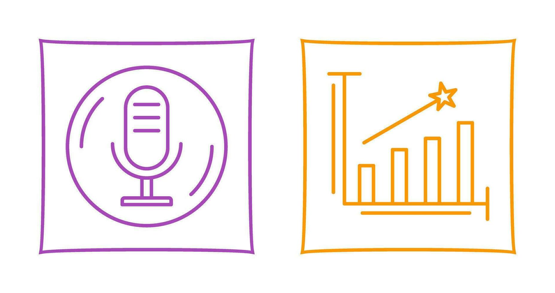 Microphone and Line Bars Icon vector