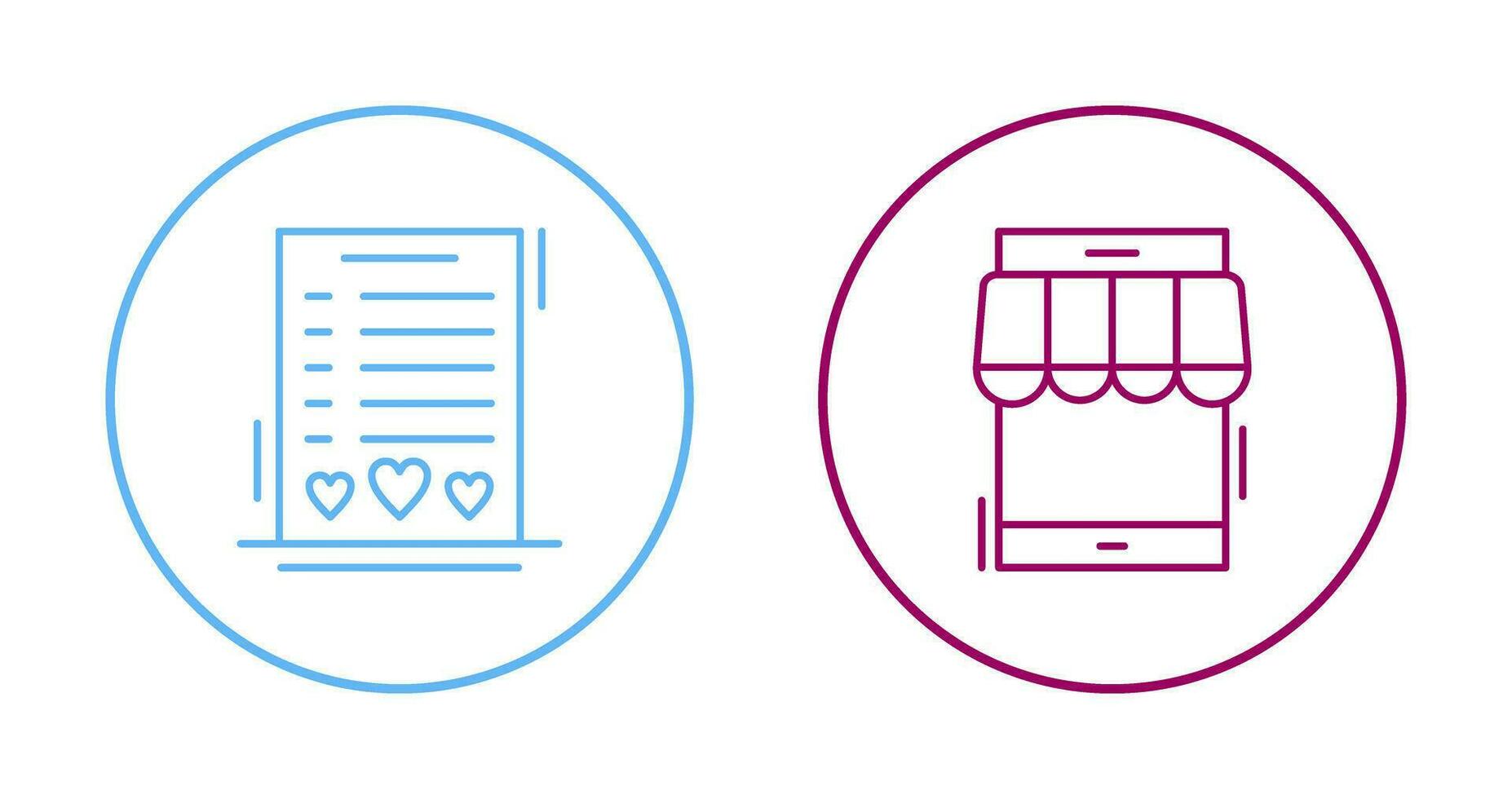 Wishlist and Online Shop Icon vector