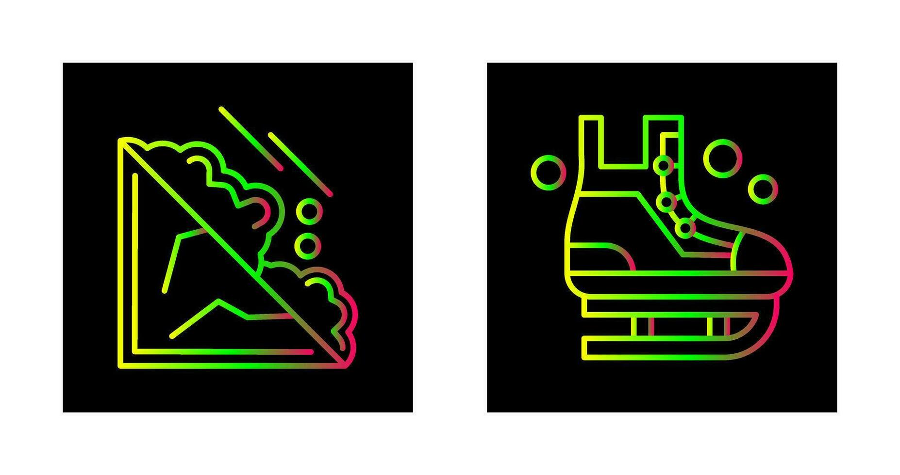 Avalanche and Ice Skating Icon vector
