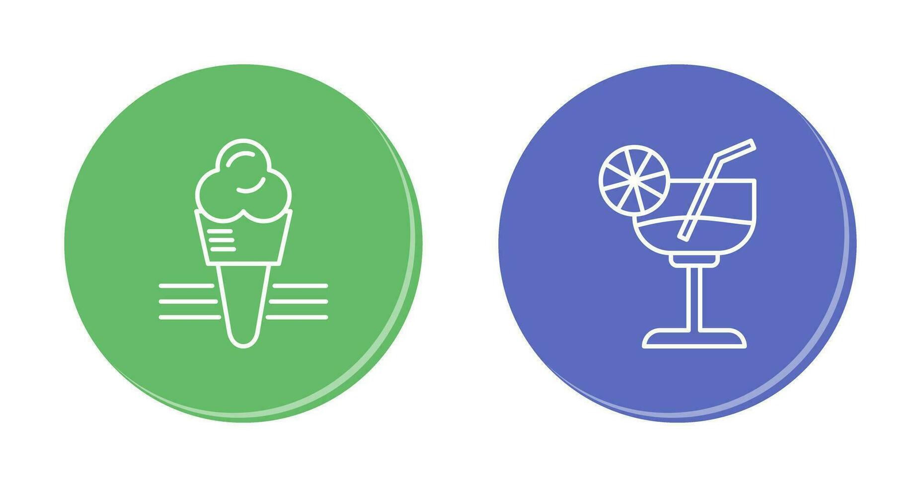 Ice Cream and Cocktail Icon vector