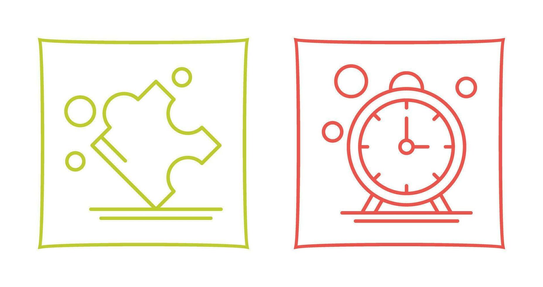 Puzzle and Stop Watch Icon vector