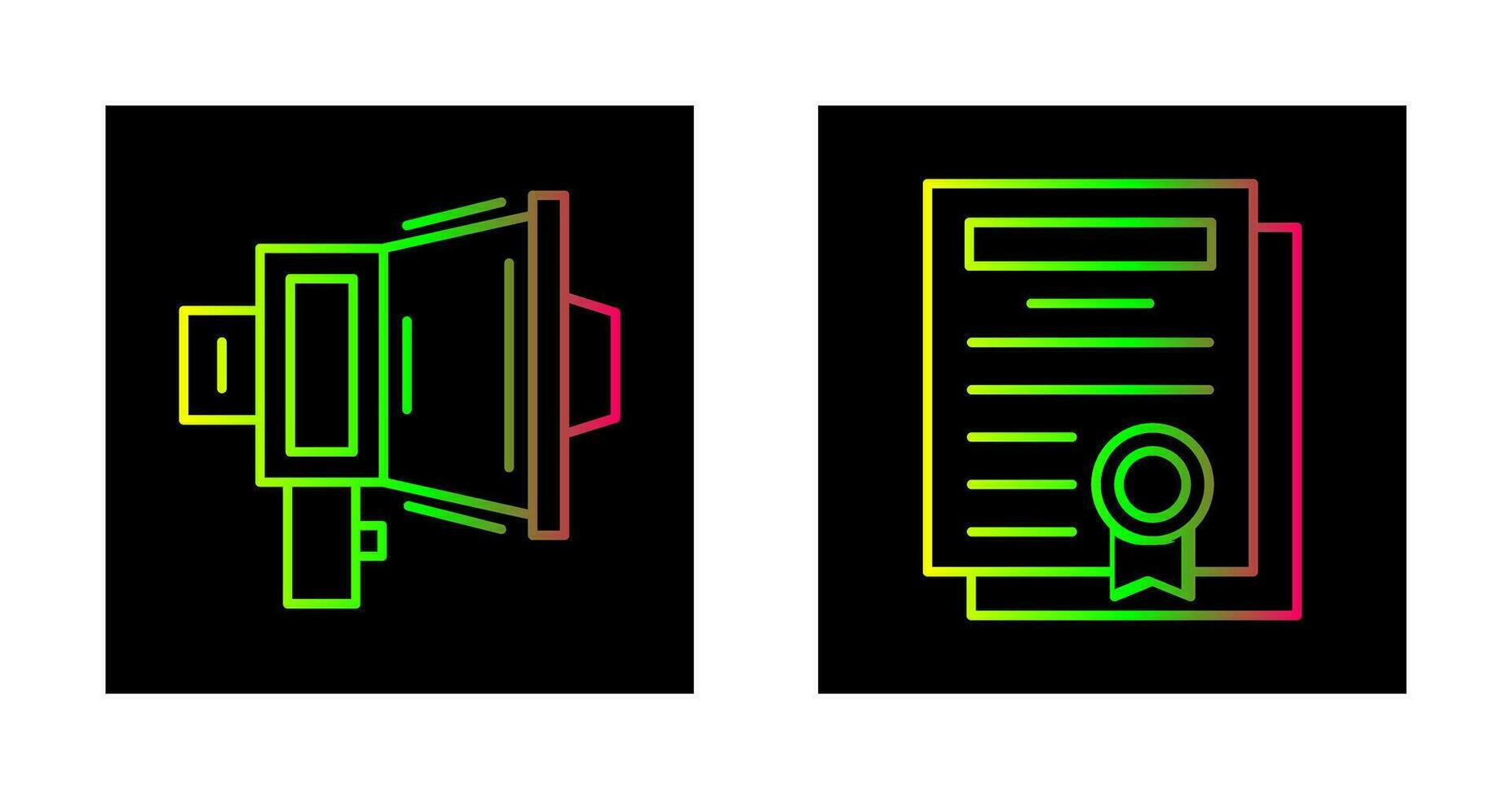 Megaphone and Diploma Icon vector