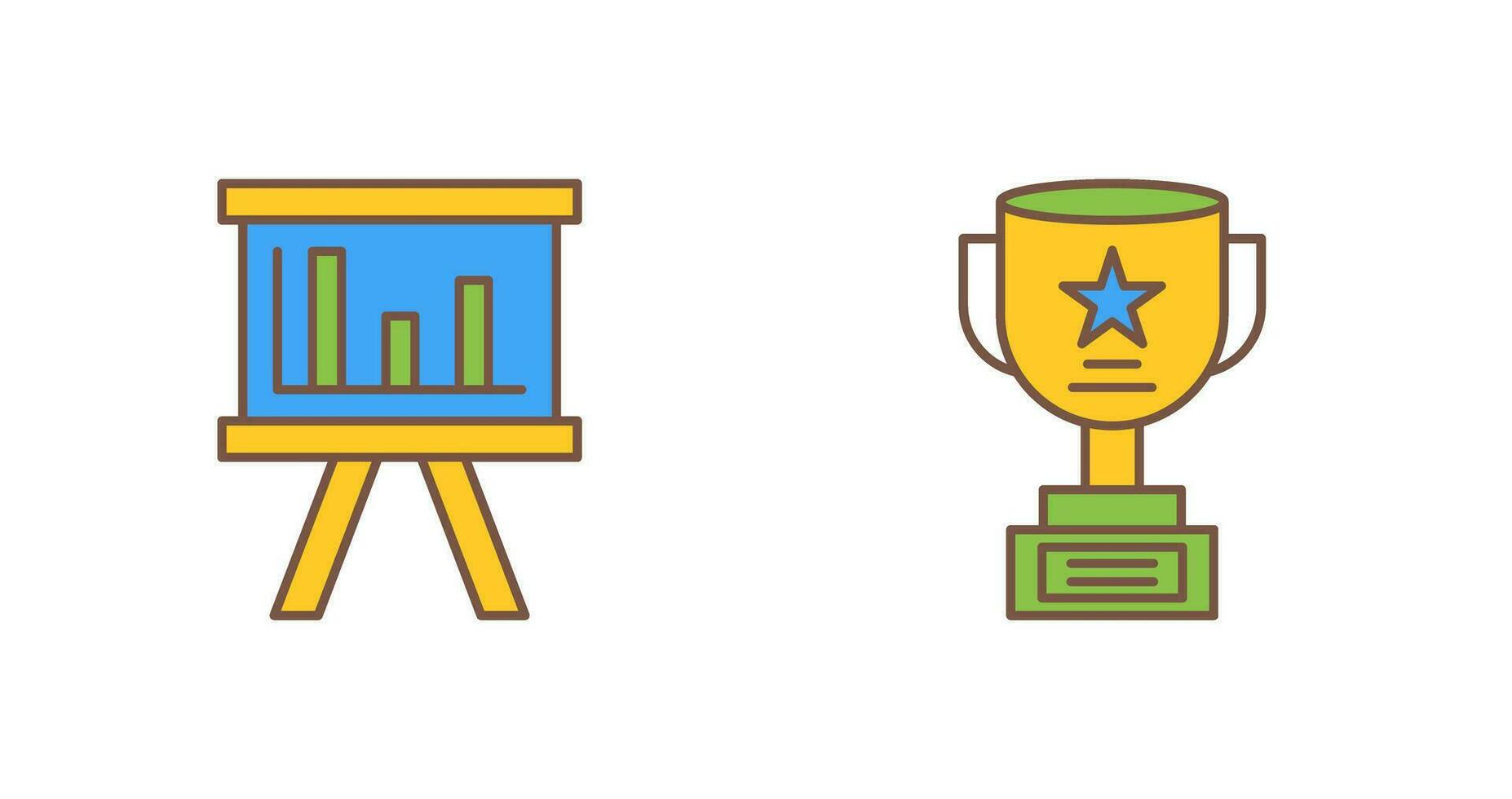 Board and Trophy Icon vector