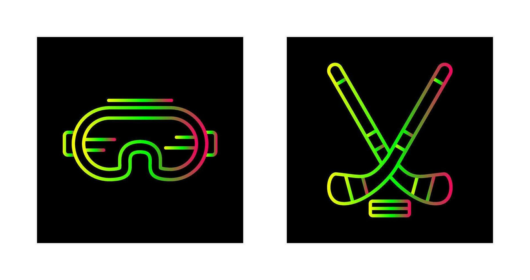 Goggle and Ice Hockey Icon vector