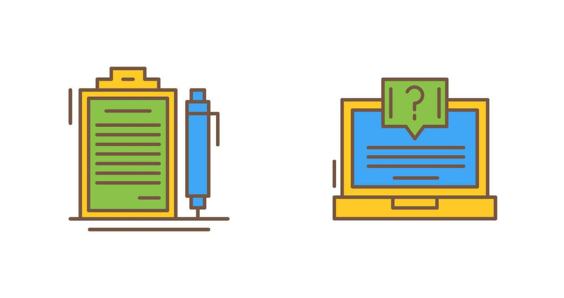 Contract and Question Icon vector