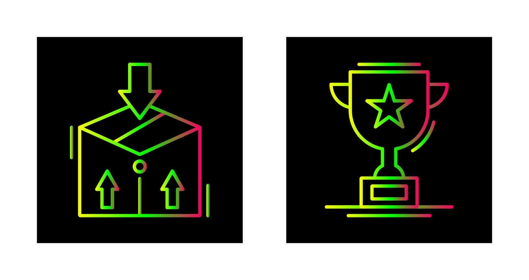Package and Trophy Icon vector