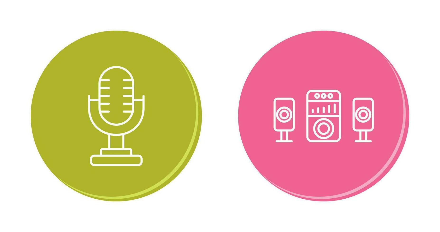 Microphone and Sound System Icon vector