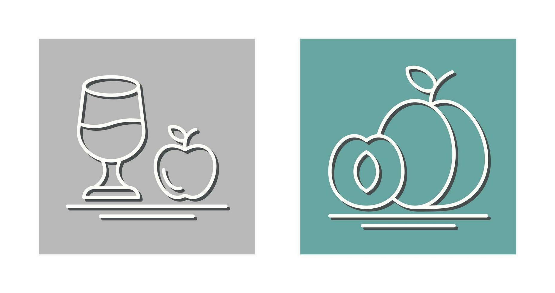 Healthy and Apricot Icon vector