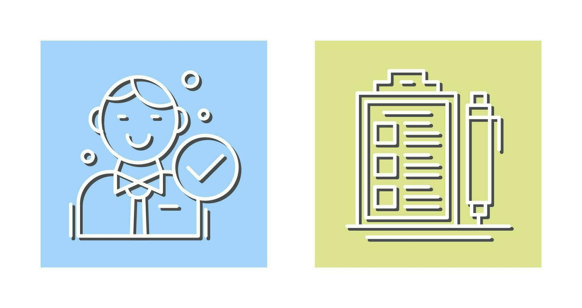 Hire and Check List Icon vector