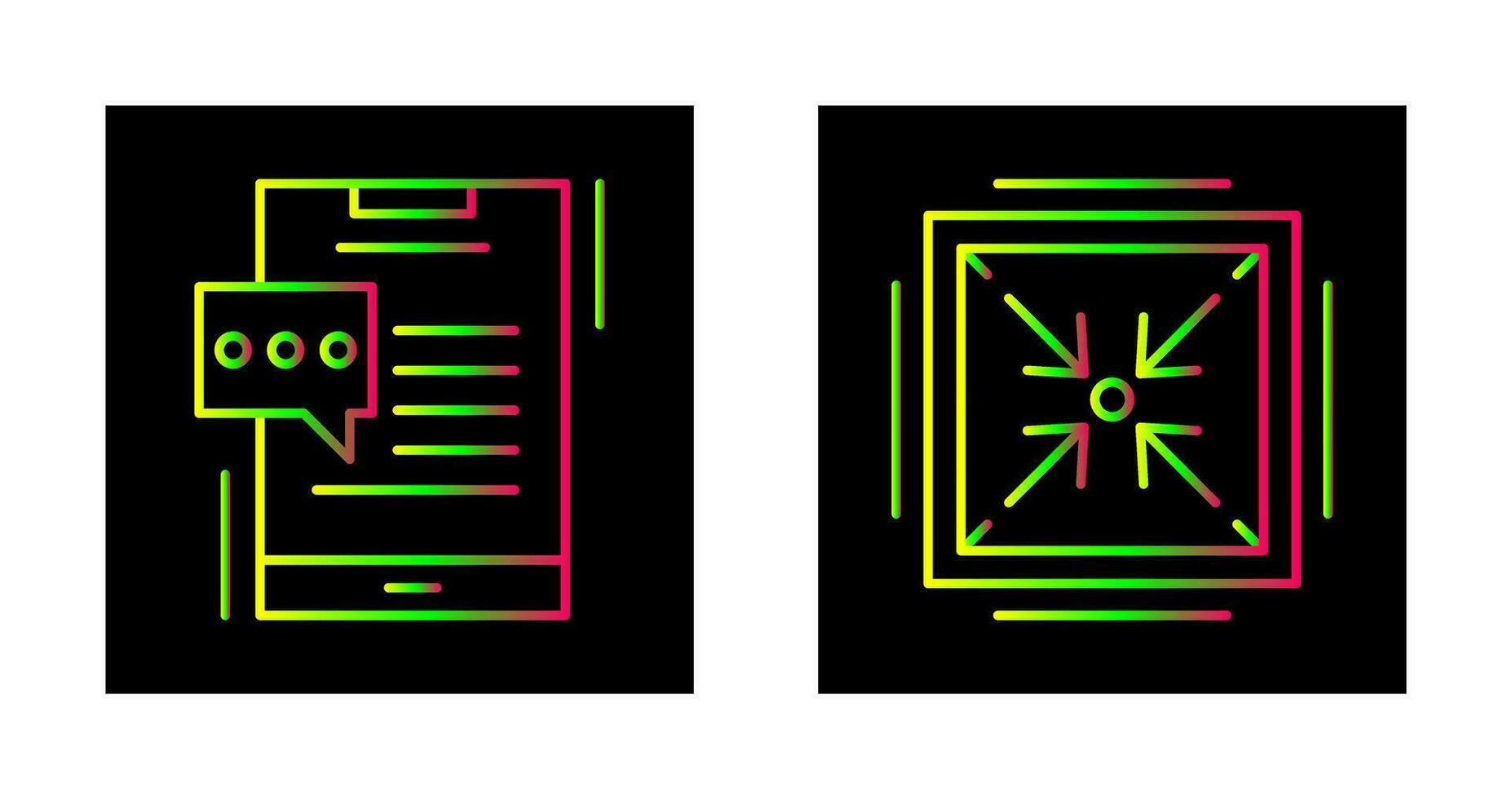 Chat and Minimize Icon vector