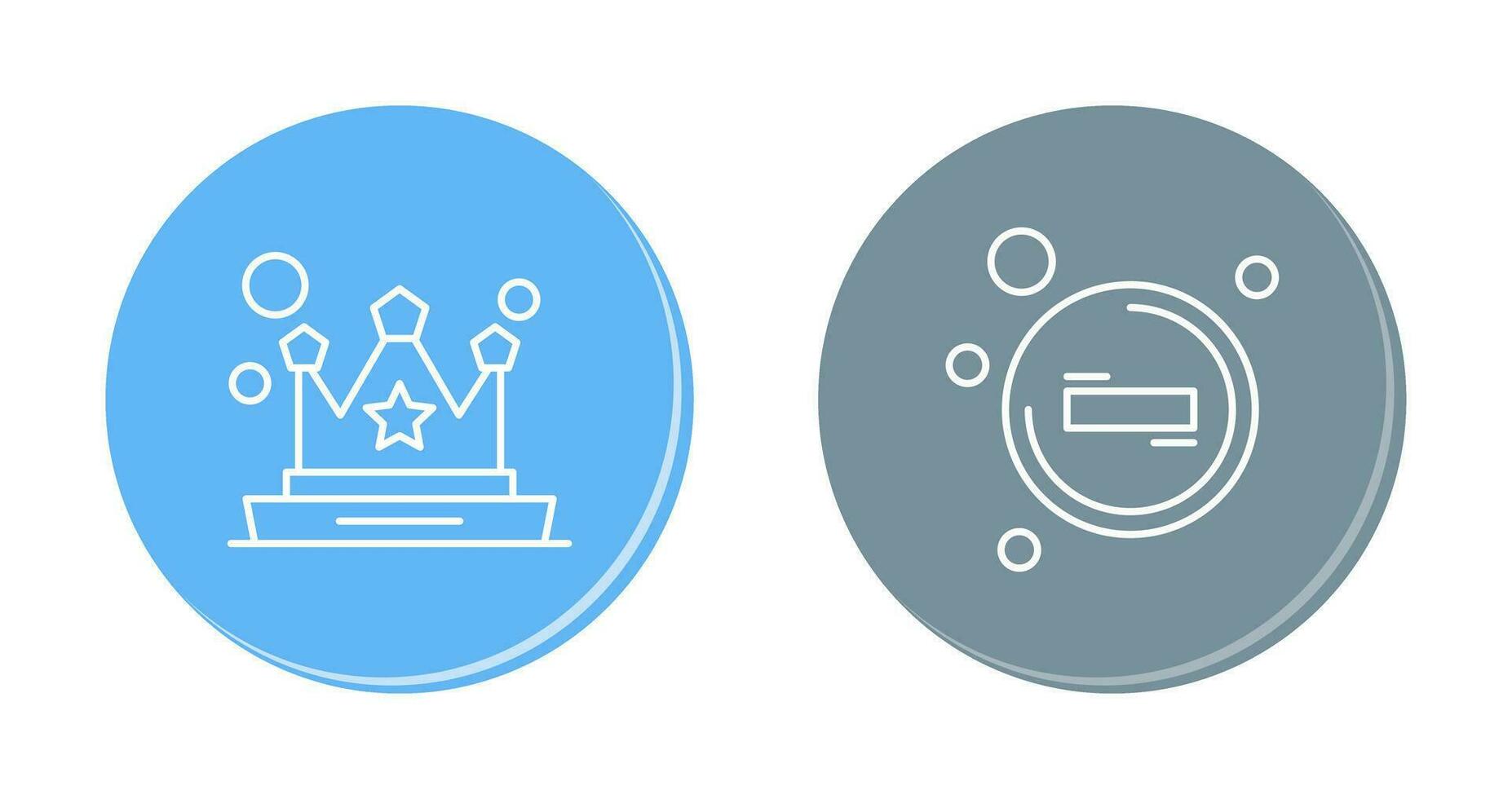 Crown and Remove Icon vector