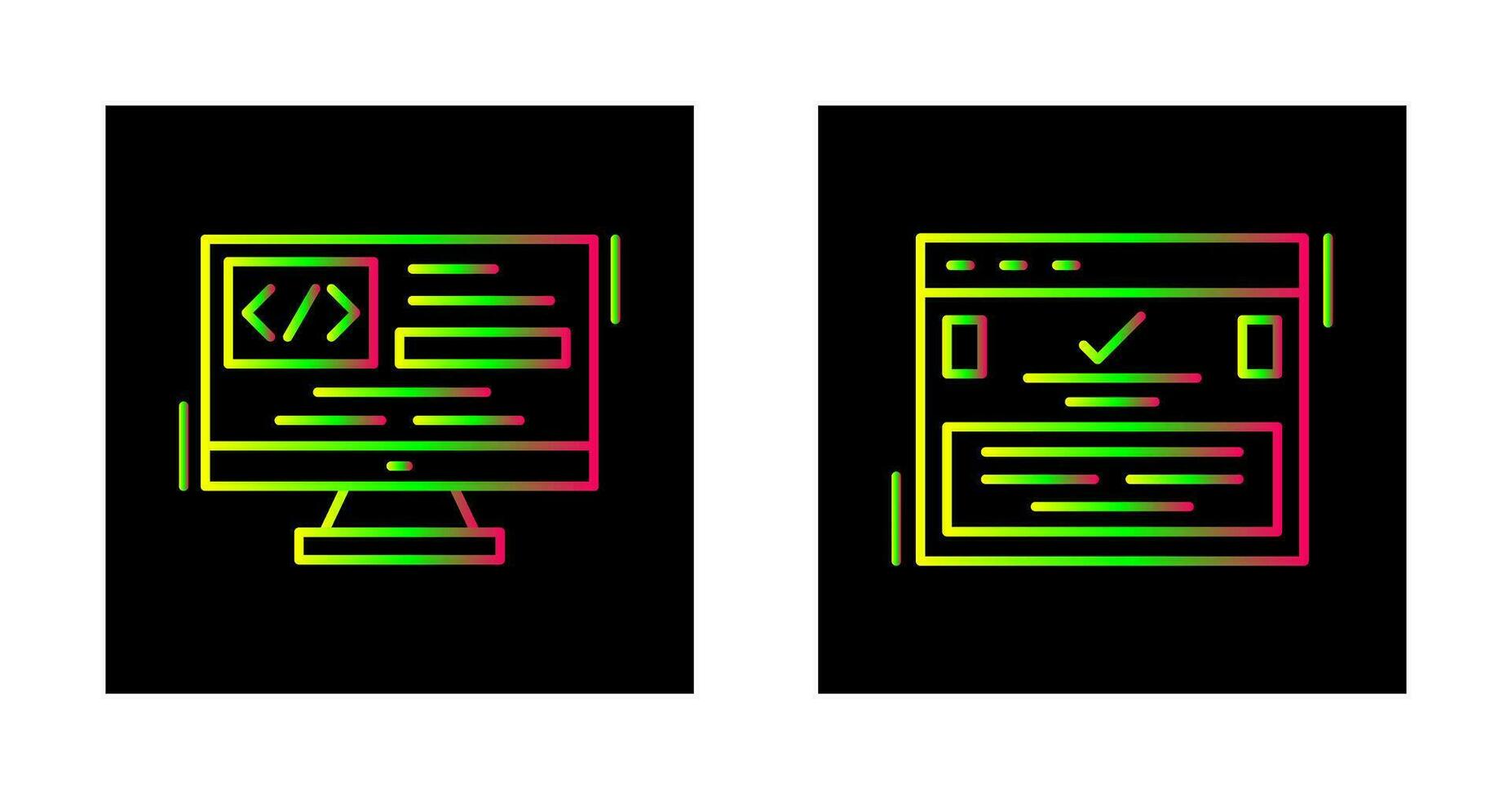 codificación y completar icono vector