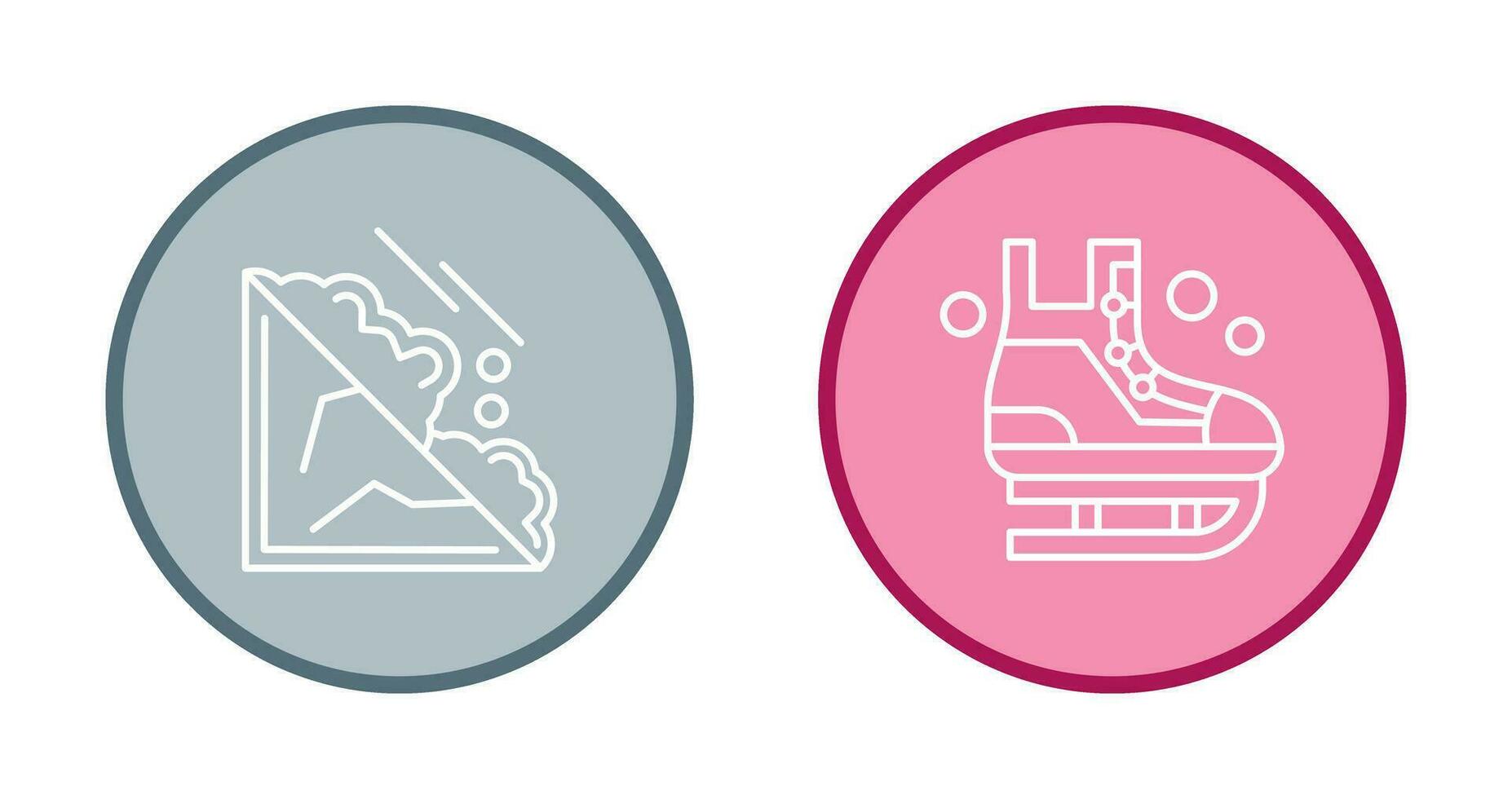 Avalanche and Ice Skating Icon vector