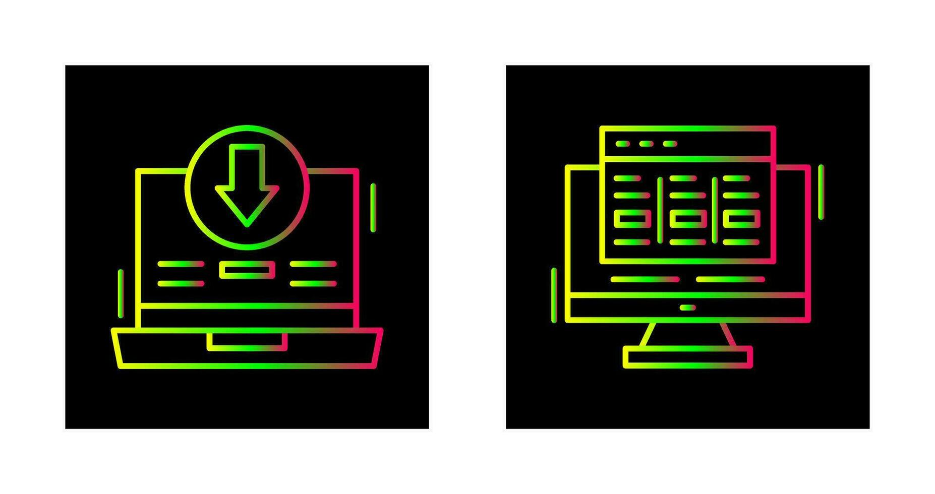 Downlaod and Layout Icon vector