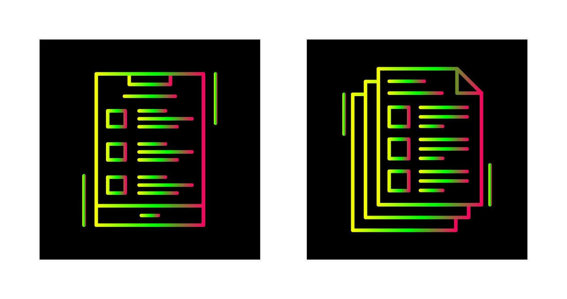 List and Notes Icon Icon vector