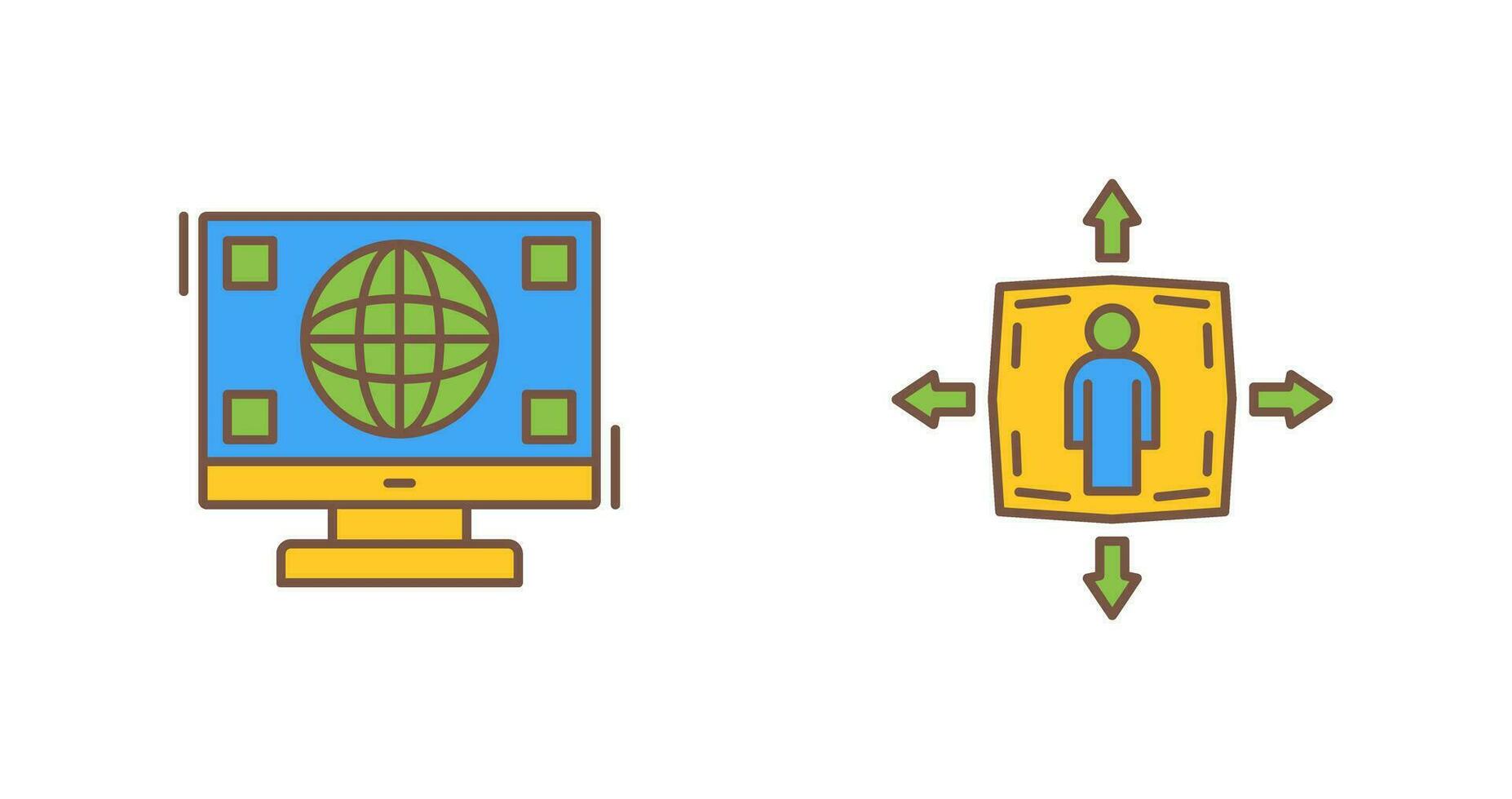 Worldwide and Humanpictos Icon vector