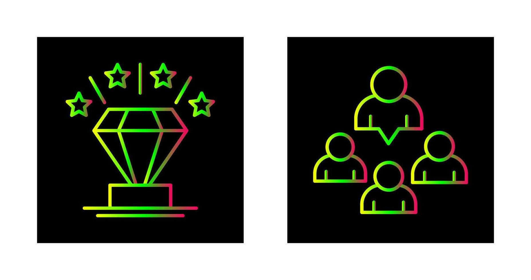 Diamond and Group Icon vector