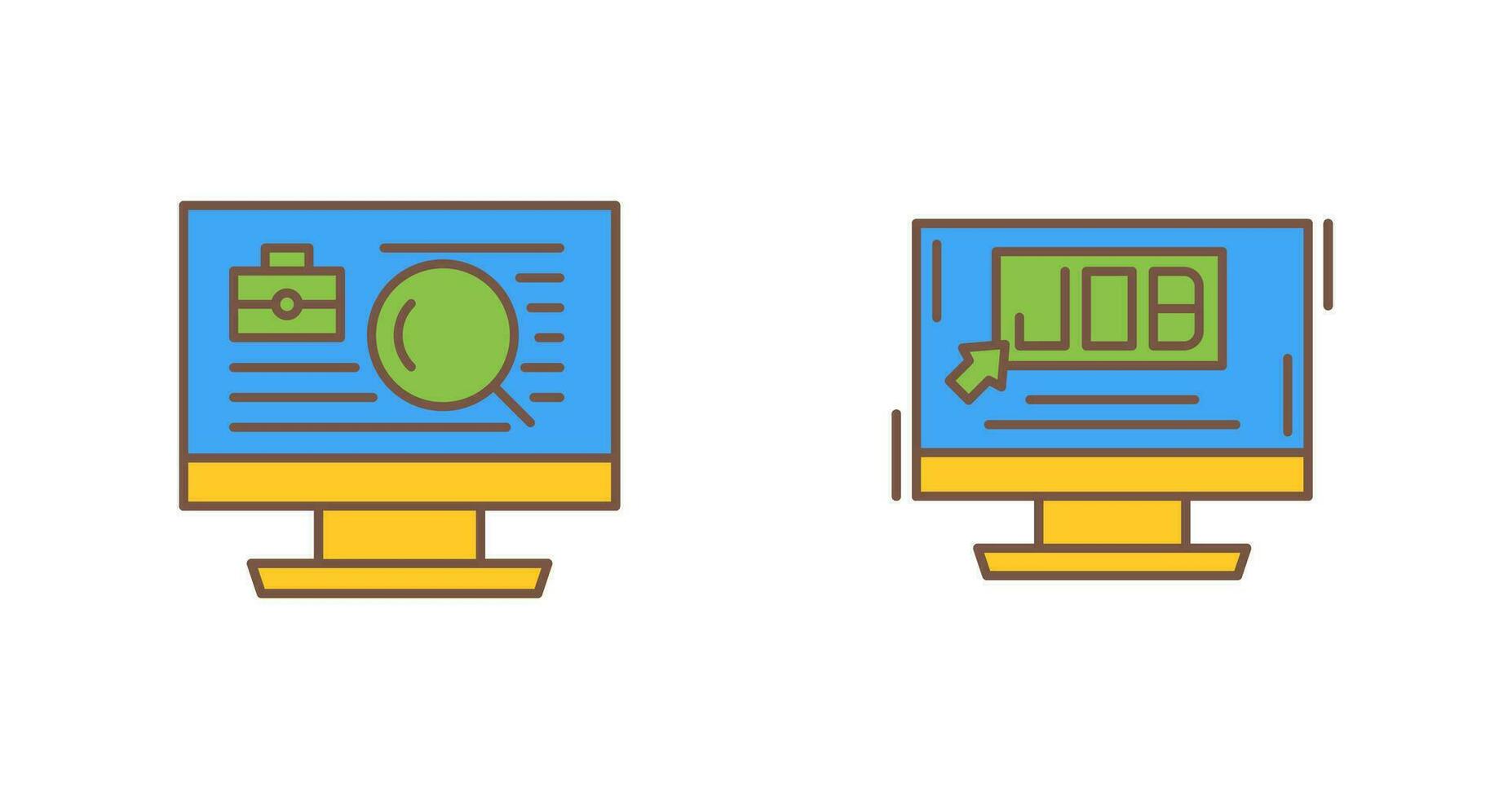 Job and Job Search Icon vector