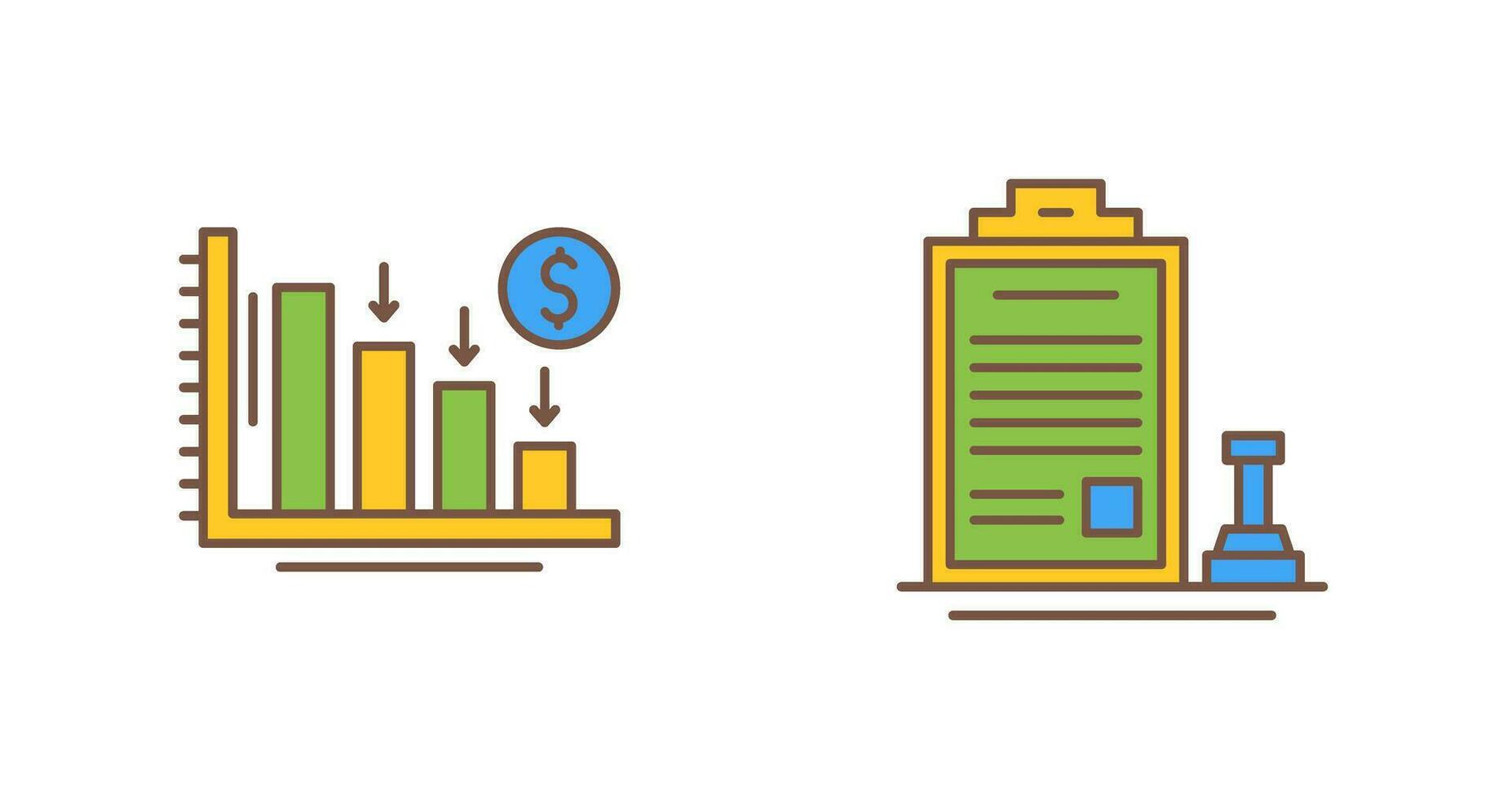 Loss and Stamp Icon vector