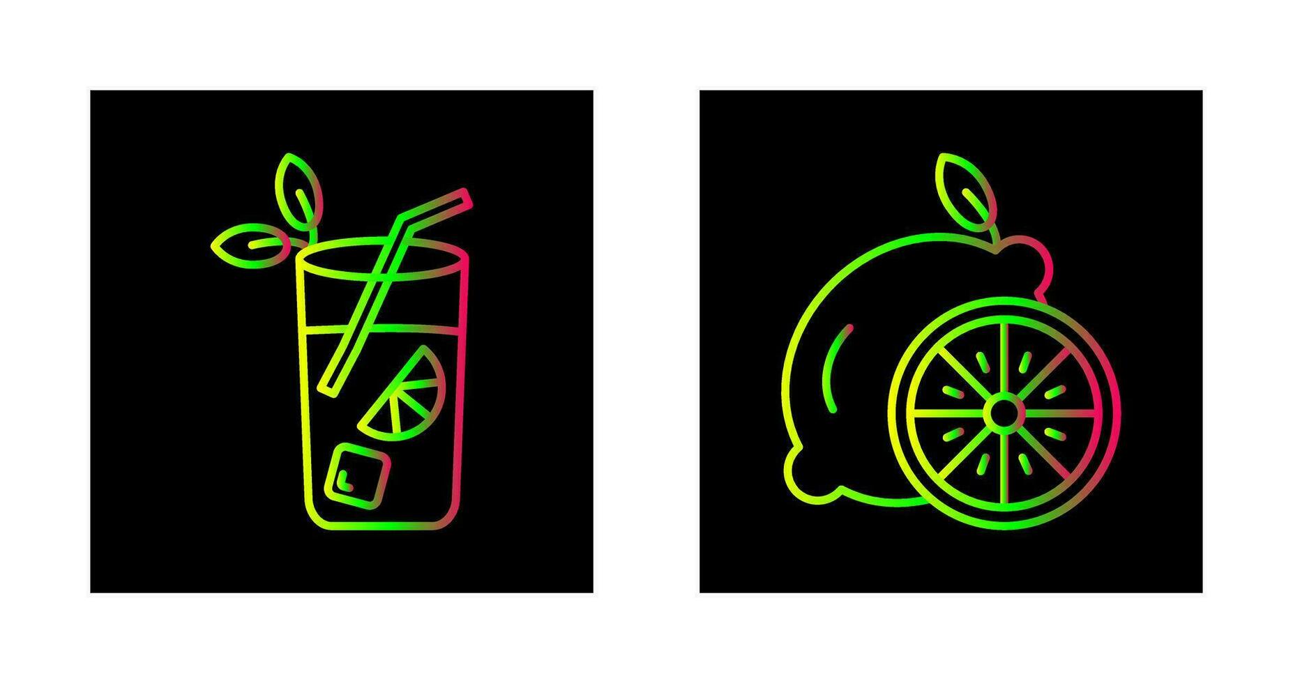 Mojito and Lemon Icon vector