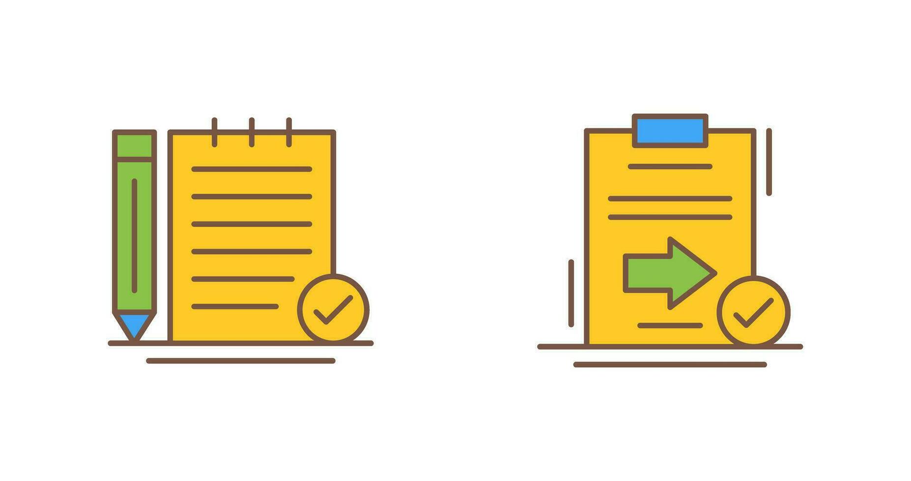 Check Notes and Send Icon vector