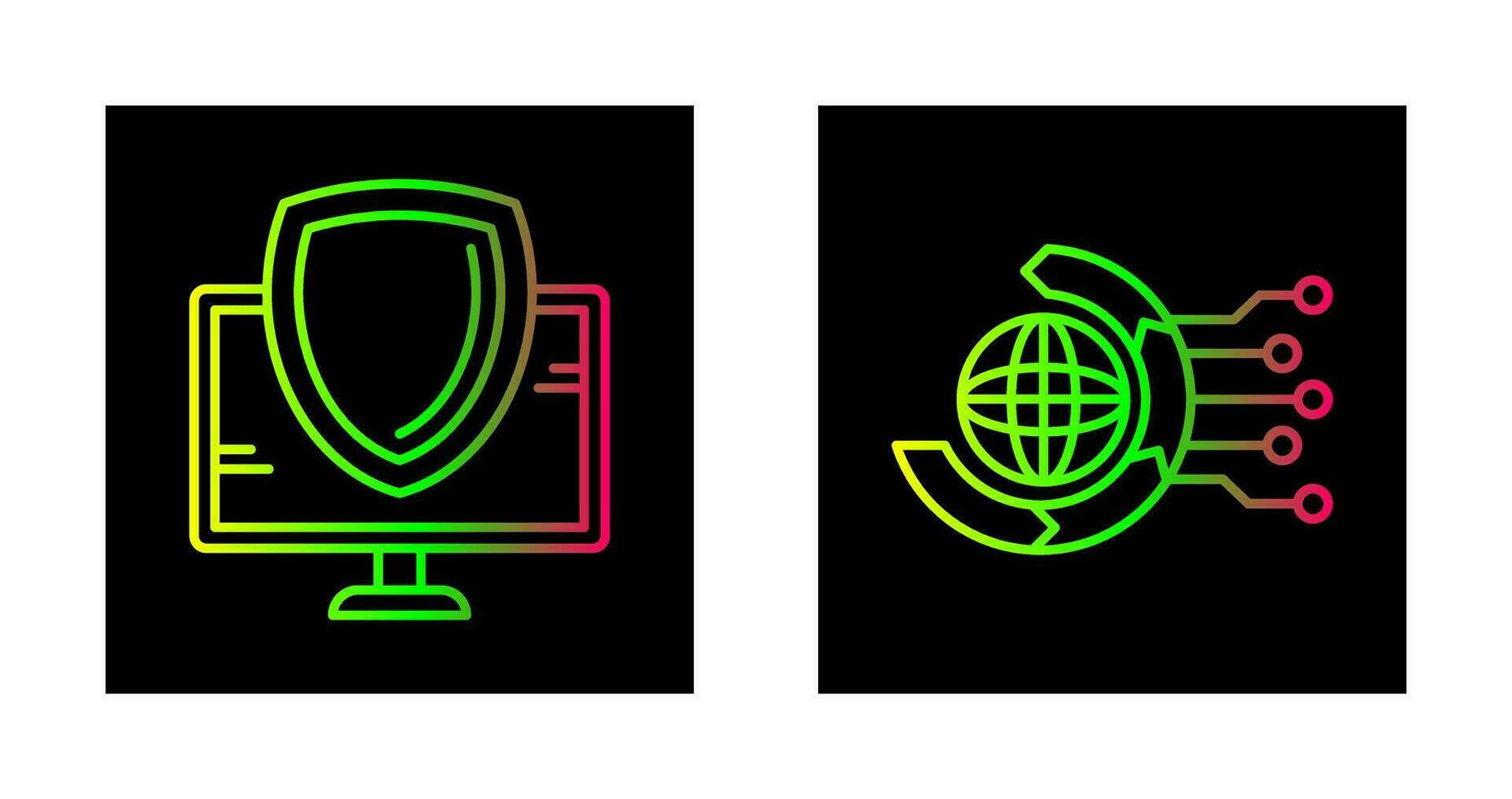 Shield and Internet Icon vector