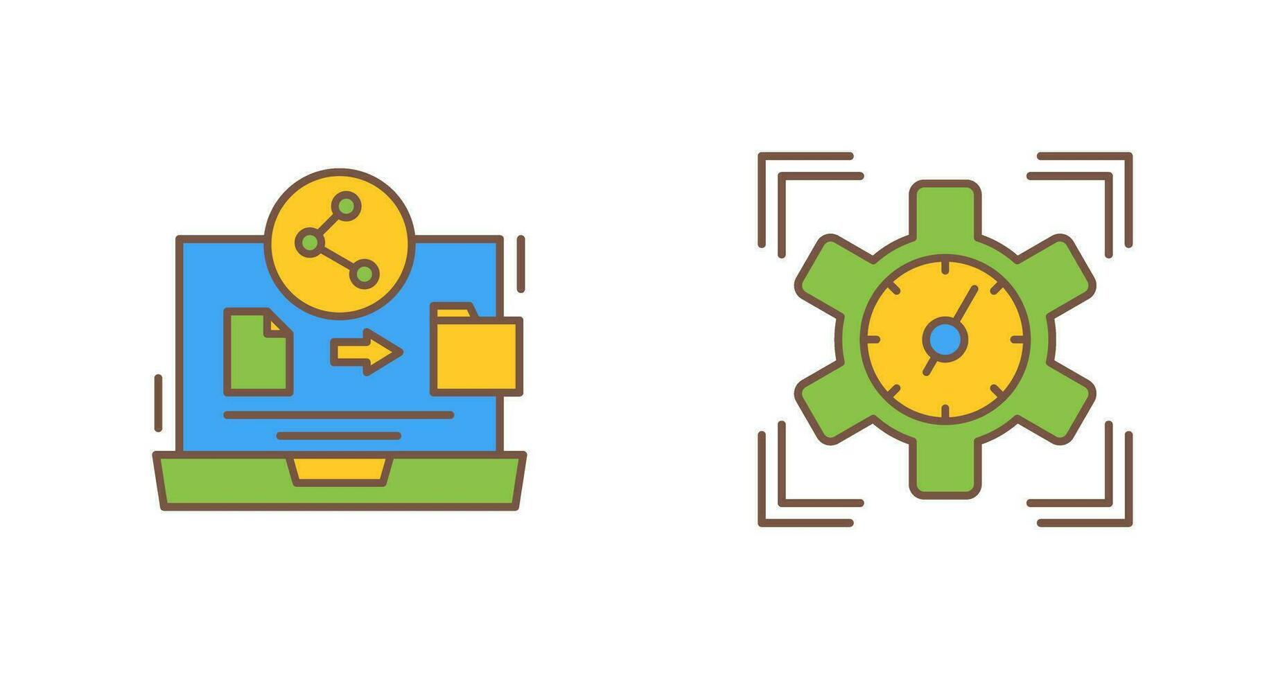 File Share and SEO Performance Icon vector