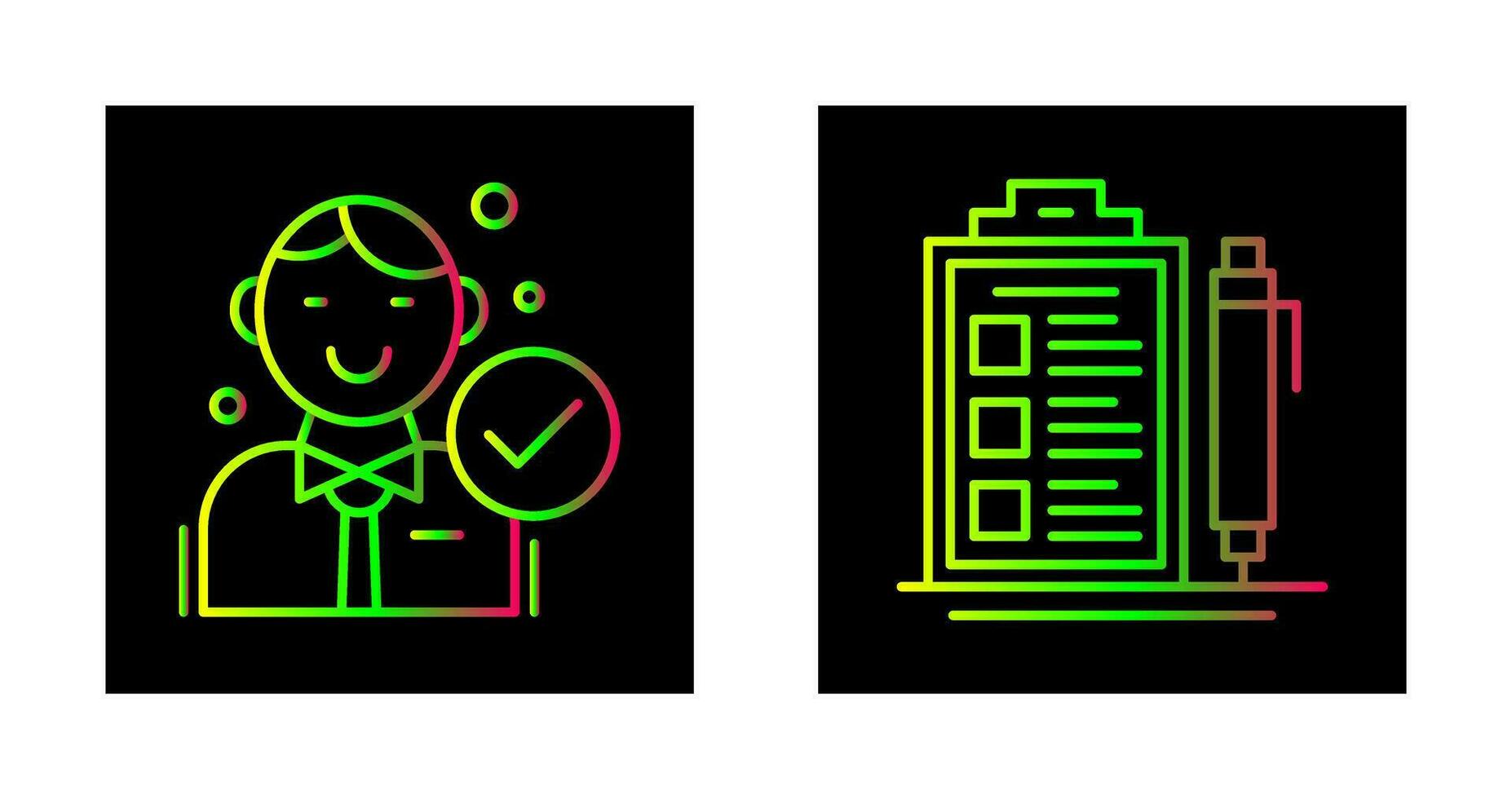 Hire and Check List Icon vector