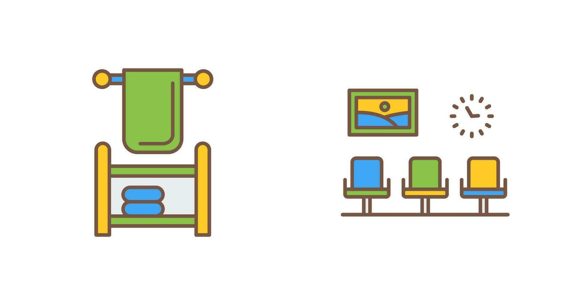 Towel and Seats Icon vector