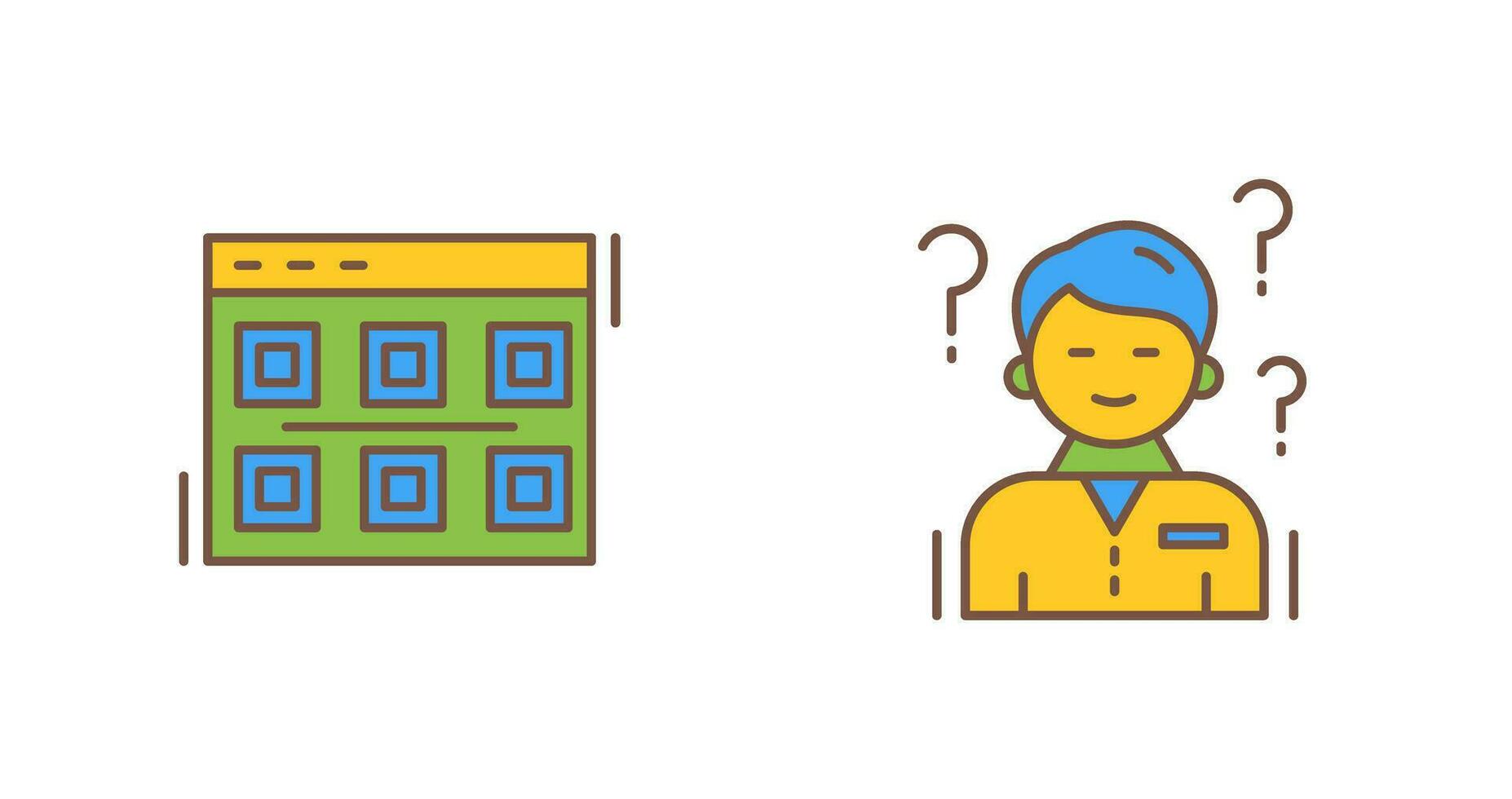 Layout and Confuse Icon vector