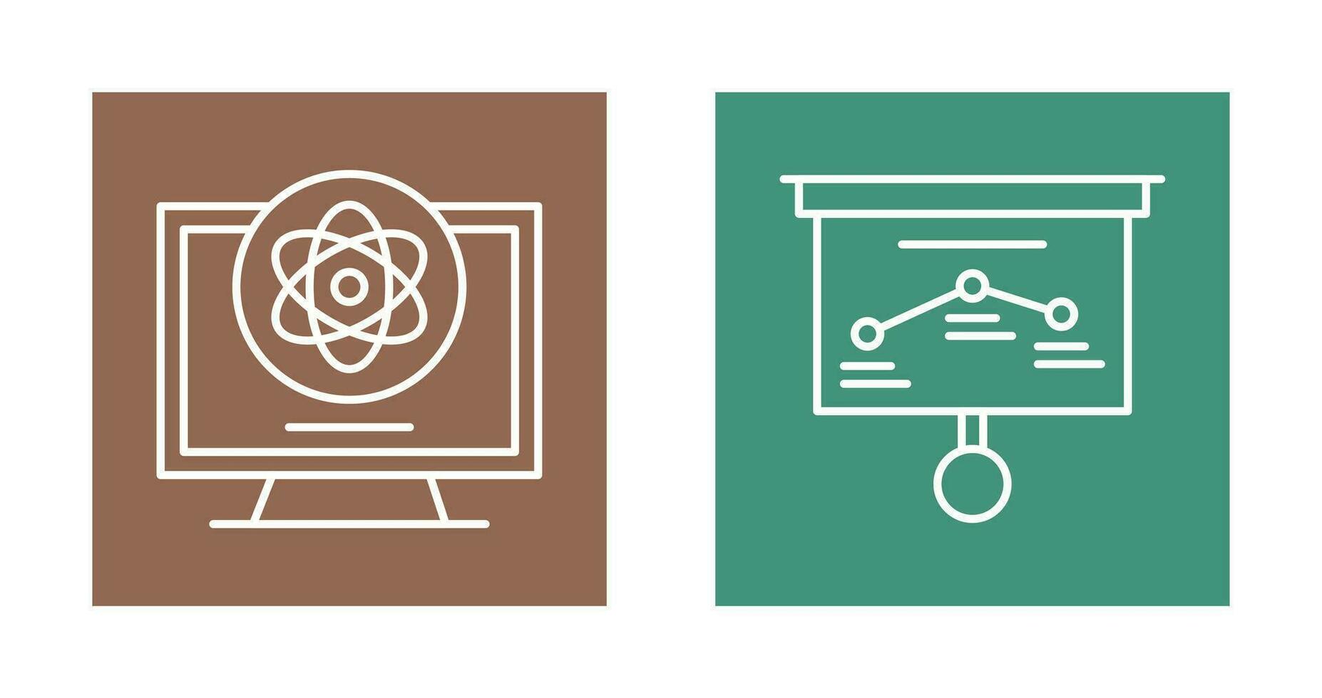 átomo y estrategia icono vector