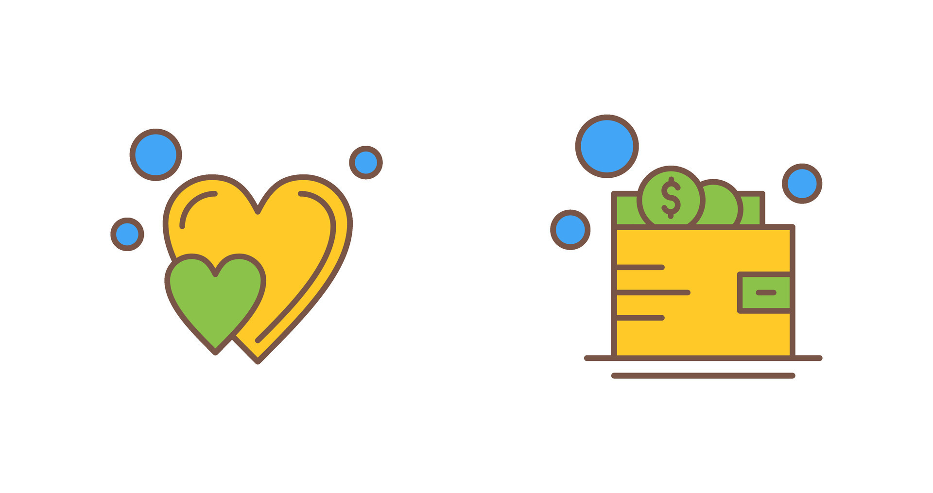 Heart and Wallet Icon 33202427 Vector Art at Vecteezy