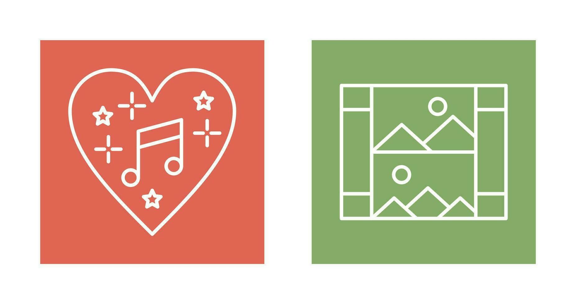 Music and Gallery Icon vector